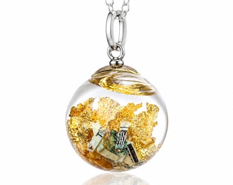 Money Spell Necklace – Moon Water Charged Abundance Charm for Wealth, Prosperity & Success | Manifestation Jewelry Handmade with Intention