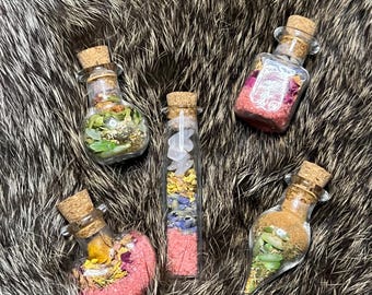 Custom Spell Jar Keychain – Personalized Witchy Charm for Protection, Love, Abundance, or Healing | Intention Gift Handmade with Care
