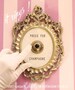 Press For Champagne Framed Vintage Button ( ringing version ) 