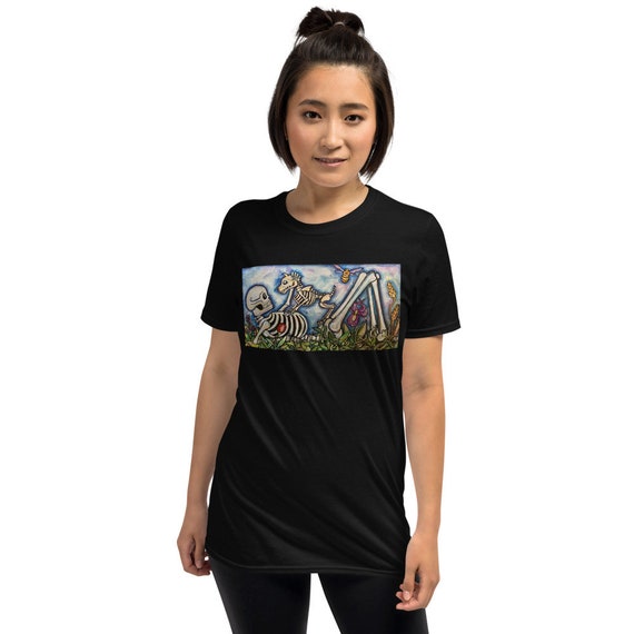 Buy Dia De Los Muertos Dog Skeleton Short-sleeve Unisex T-shirt