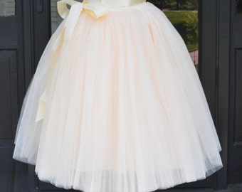 Womens Tutu, Champagne Tulle skirt, Champagne tulle skirt, tulle skirt, ballet skirt, ivory tutu, wedding skirt