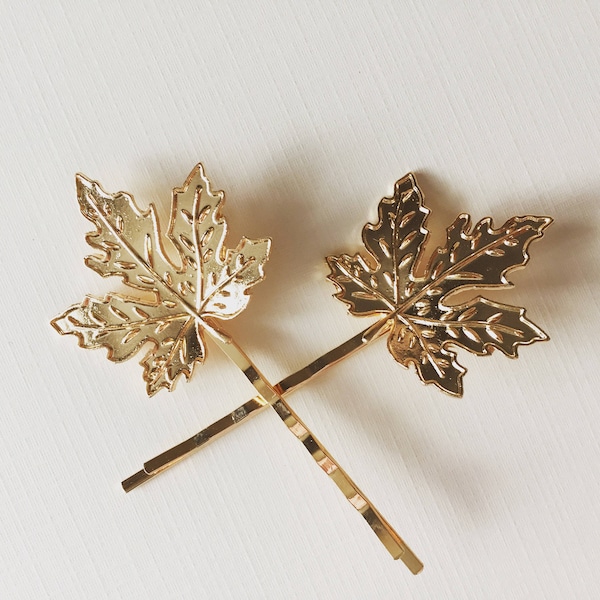 Leaf Hair Pins Etsy
