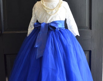 Girls Cobalt Blue tutu,  Girls Royal Blue Long Tulle Skirt , Blue Tutu, Tulle skirt , Girls Tutu, Blue tulle skirt, Princess tulle skirt