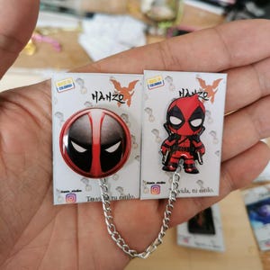 Custom Deadpool and Wolverine Pins.