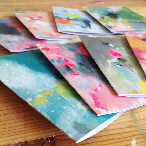 Items similar to art greeting cards . pack of 8 . blank on Etsy