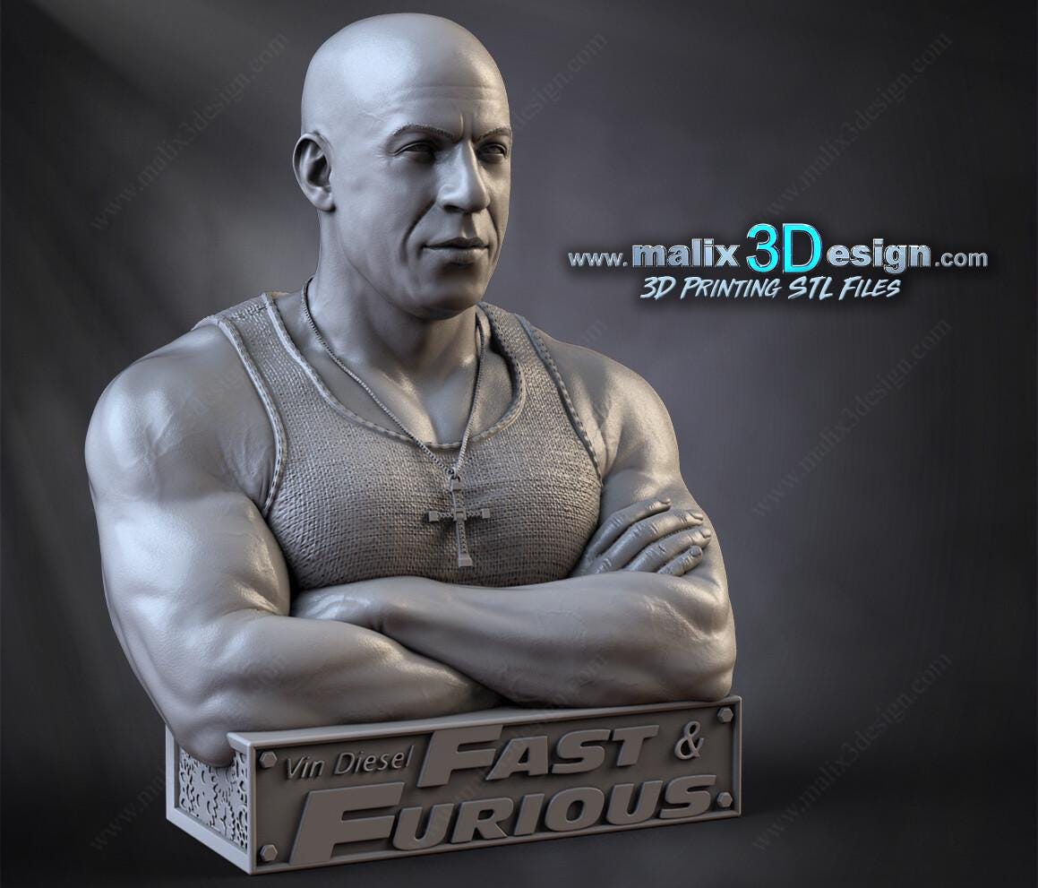 Figurine Résine 1/18 Tej Parker - Fast & Furious - Greenlight / Mattel - À Peindre