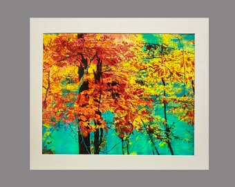 Autumn Tapestry, 16x20 inch image, Autumn trees, original art, Signore art, Fall paintings, colorful trees, nature lovers, Living room art