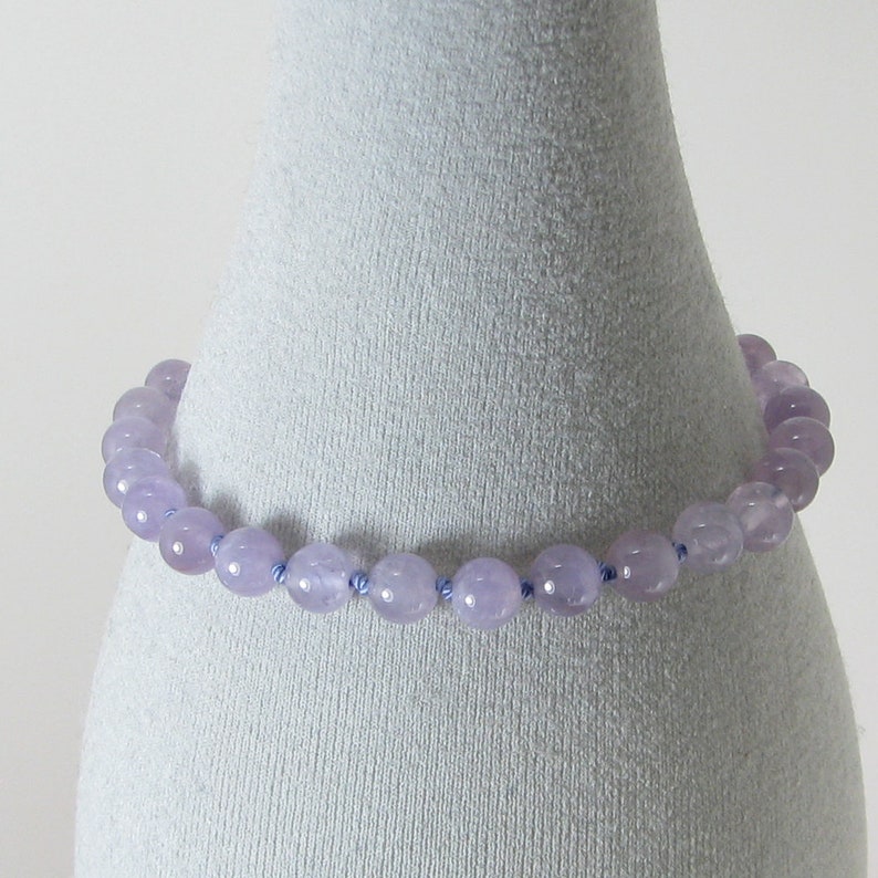 Hand-Knotted Lavender Amethyst Bracelet