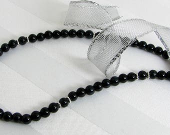 Blue Tigereye and Sterling Silver Adjustable Necklace