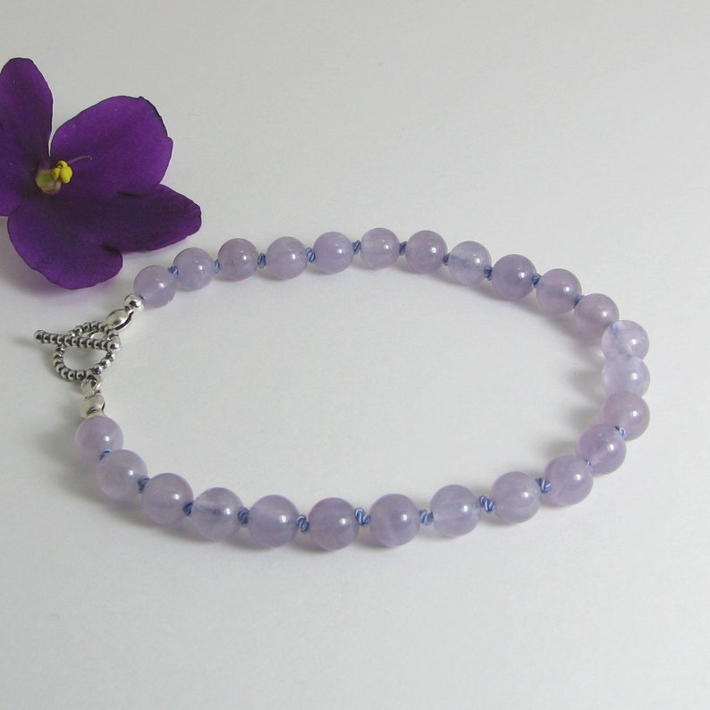 Hand-Knotted Lavender Amethyst Bracelet