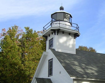 Mission Point, Michigan Lighthouse, Fine Art Photography, Nautical Print, Coastal Photo, Wall Art