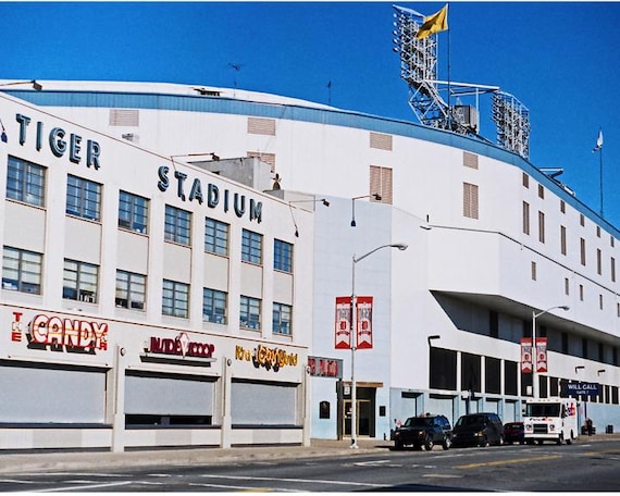 Detroit Tiger Stadium, Sports Photography, Michigan Baseball, 8 x 10 Wall Decor