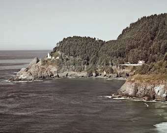 Heceta Head Lighthouse, Oregon Coast, Fine Art Photography, Wall Decor, Nautical Decor, Pacific Ocean