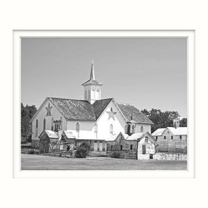 Rural America, Star Barn, Fine Art Photography, Black and White, Classic Barn, 8 x 10 Wall Art, Historic Pennsylvania image 2
