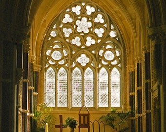 Irish Gothic Window Kylemore Church, Fine Art Photography, 8 x 10 Connemara Galway, Ireland