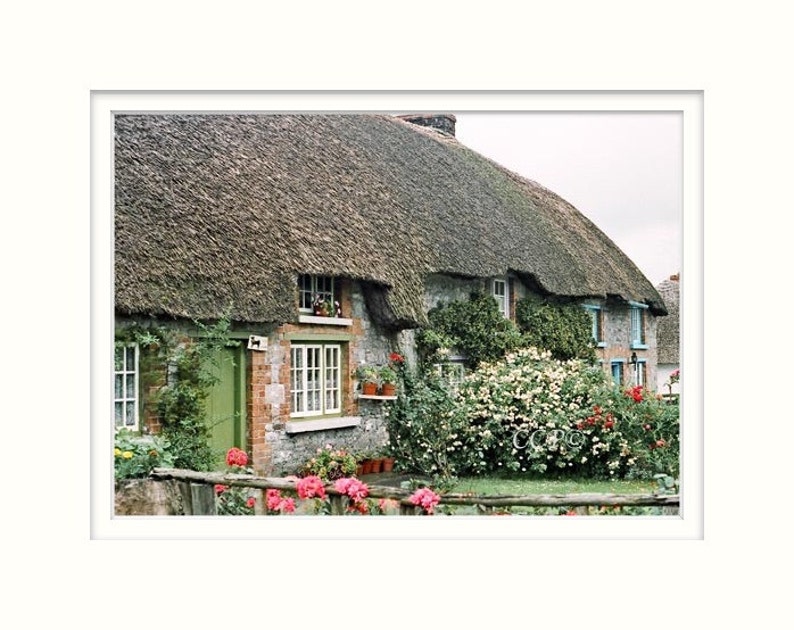 Ireland Photography Thatched Irish Cottage Wall Home Decor Etsy