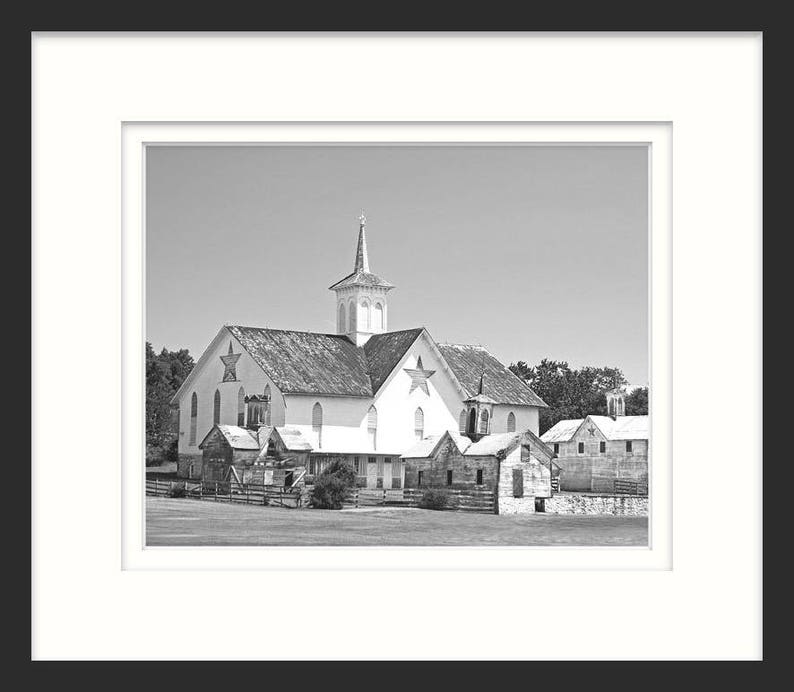 Rural America, Star Barn, Fine Art Photography, Black and White, Classic Barn, 8 x 10 Wall Art, Historic Pennsylvania image 3