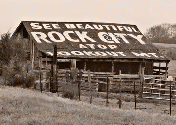 See Rock City Barn Rural Photography Barn Sign Print 8 X 10 Etsy