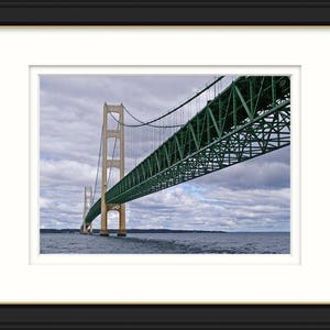 Mackinac Bridge, Fine Art Photography, The Mighty Mac, Michigan Decor, 5 x 7 Home Decor, Color Print, Straits of Mackinac image 5