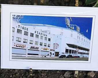 Detroit, Tiger Stadium Fine Art Photography, Two Card Set, Sports Stationery, Blank 5 x 7 All Occasion Cards