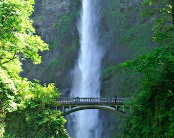 Multnomah Falls Fine Art Photography, 8 x 10 Oregon Waterfall Print, Columbia River Gorge Photo, Nature Decor, Home Decor