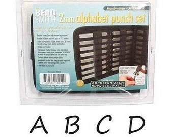 Beadsmith Upper Case Handwritten Metal Elements Stamp Set 2mm A-Z + & LPS013 Stamping