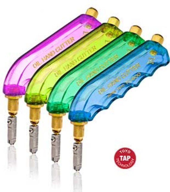 Pistol Grip Glass Cutter with Oil-Fed Carbide Wheel by Special Design Air Flow