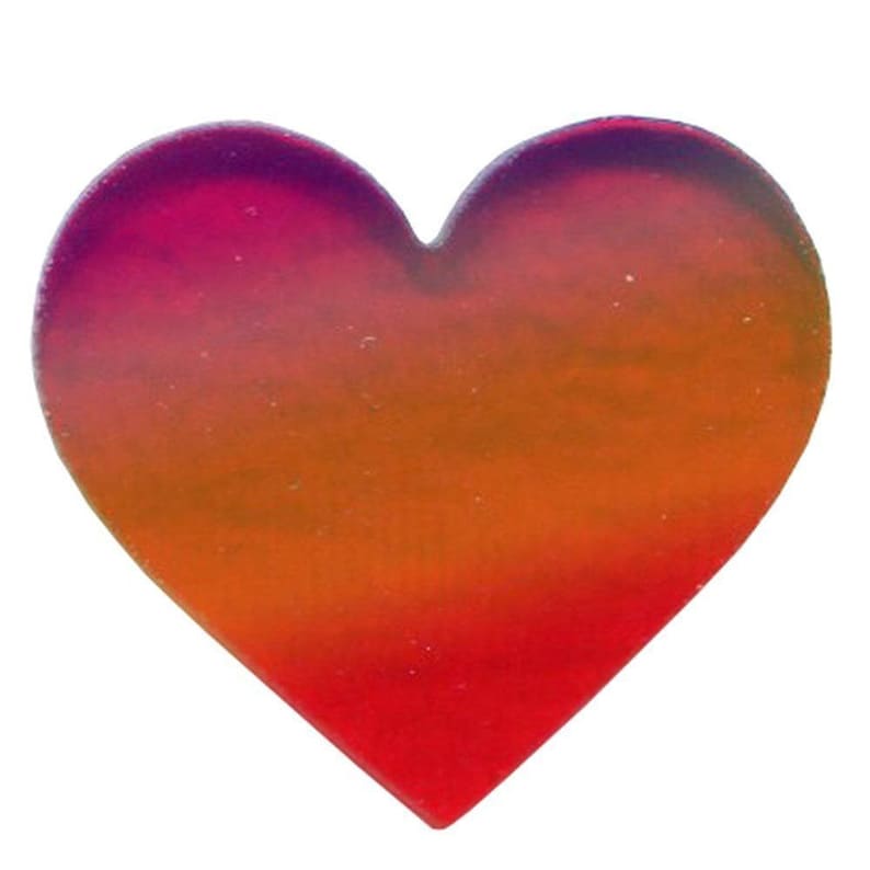 1 Precut 90 COE GLASS Heart Red Clear Lavender White Red Mint Yellow CHOICE