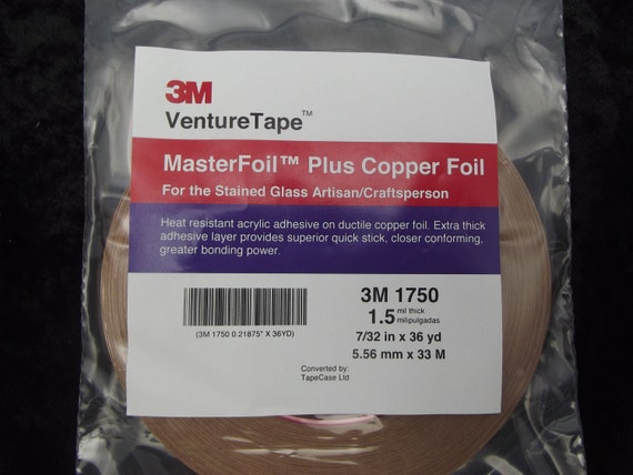 Master Foil Plus Copper Foil 1.25 Mil 7//32 inch x 36 yd.-NEW Venture Tape