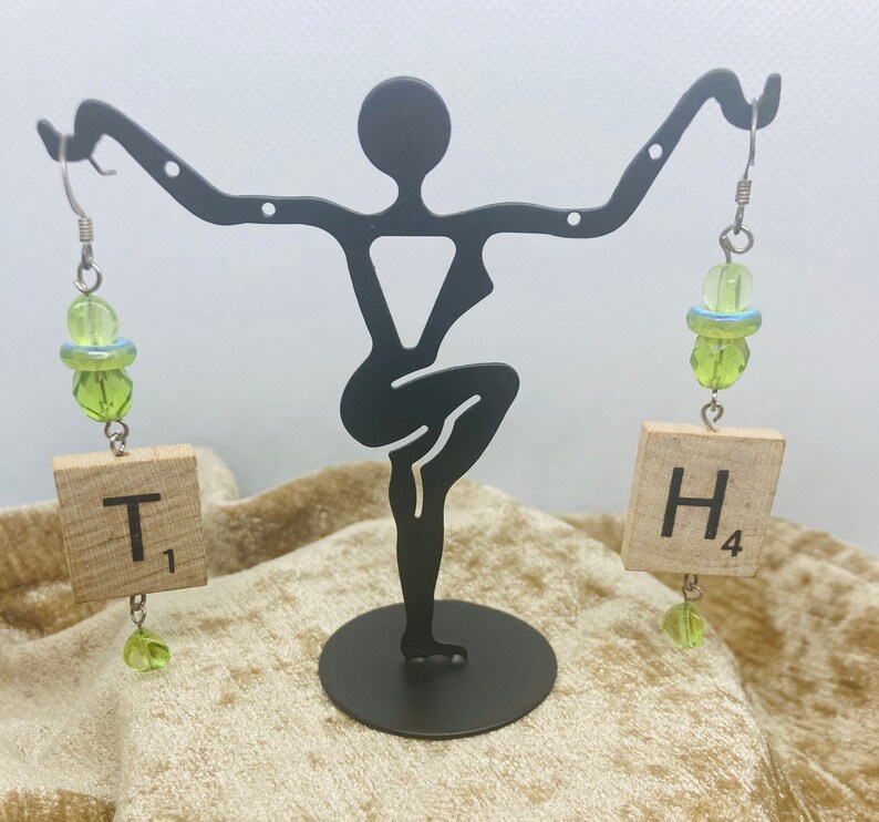 CUSTOM Scrabble Tile Letter Earrings