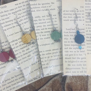 Vintage Wooden Game Marker Earrings