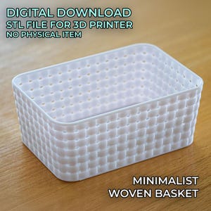 3D Print STL File | Minimalist Woven Basket