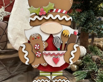 Standing Gingerbread Baker Gnome