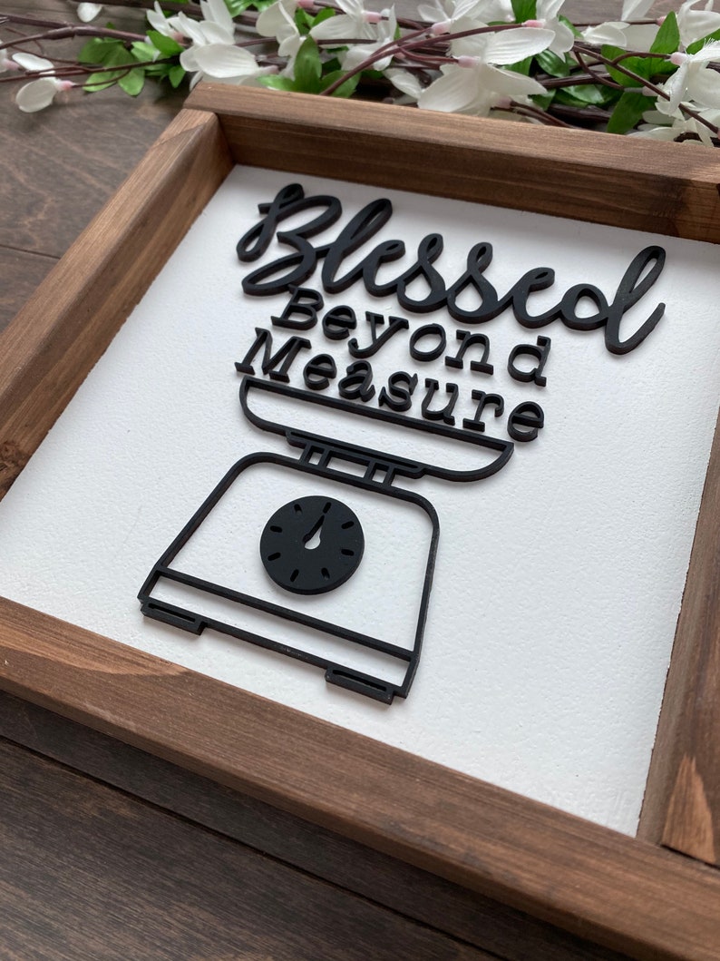 Digital SVG File Blessed Beyond Measure SVG Laser Ready Farmhouse Style SVG image 3