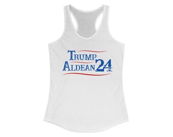 Rock the Country Women's Racerback Tank Top. Trump Aldean Funny Campaign Shirt. Summer Concert Shirt. Country Music Festival Tank Top.