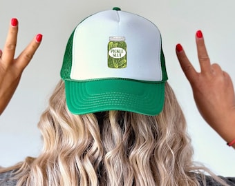 Pickle Slut Funny Trucker Hat. Love Pickles Hat. Women's Summer Trucker Hat.