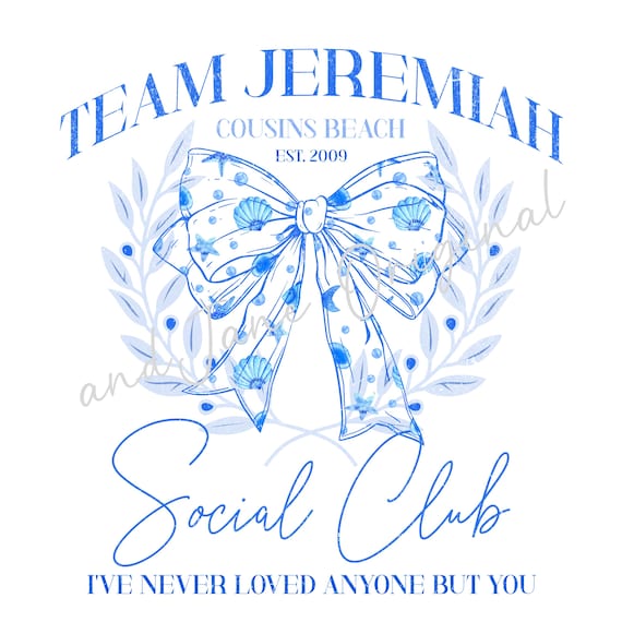The Summer I Turned Pretty Team Jeremiah PNG digital file. Summer Concert PNG file. Instant Download Digital File.