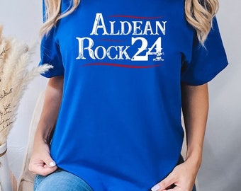 Aldean Rock 2024 Shirt.. Campaign Shirt. Rock the Country 2024 Concert Shirt. Jason Aldean and Kid Rock Concert Shirt.