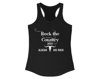 Rock the Country Women's Racerback Tank Top. Summer Concert Shirt. Country Music Festival Tank Top. Gift for Her.