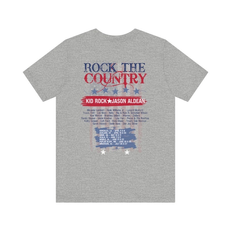 Rock the Country 2024 Concert Shirt. Jason Aldean and Kid Rock Concert Shirt. image 4