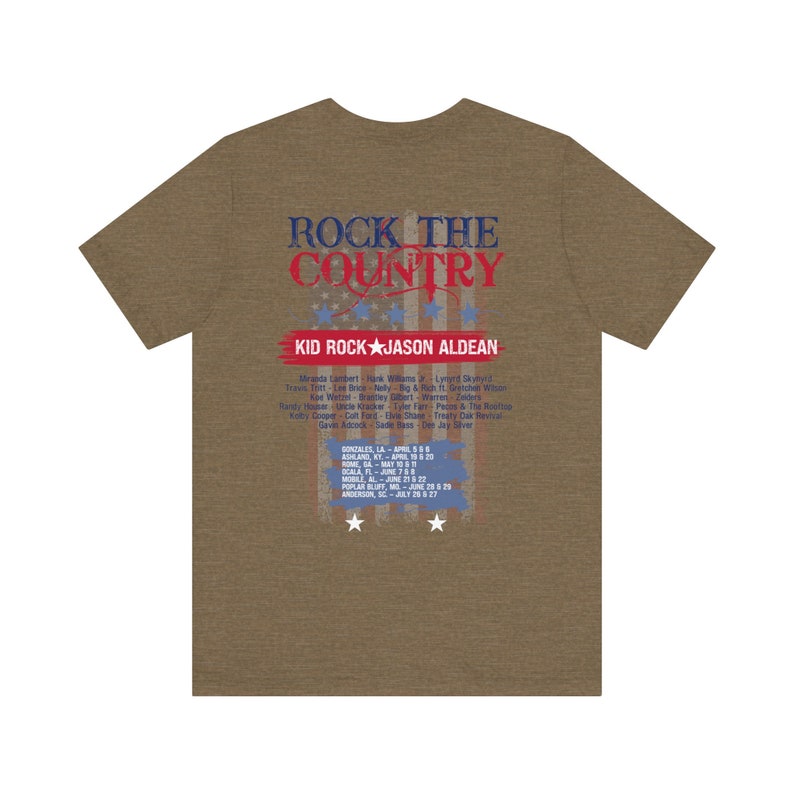 Rock the Country 2024 Concert Shirt. Jason Aldean and Kid Rock Concert Shirt. image 9