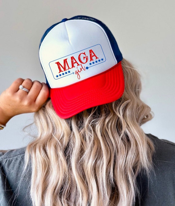 Trump Girl Snapback Trucker Hat Trump Girl Vance 2024 MAGA Never Surrender Felon US 45 47  main image 3
