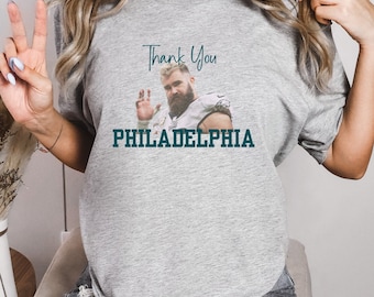 Jason Kelce Retirement Thank you Philadelphia Tribute Shirt. Gameday Shirt. Sporty Shirt. Kelce Shirt. Gift for Her.