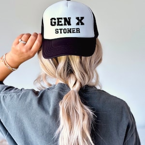 GEX X Stoner Funny Trucker Hat. Summer Hair Trucker Hat. Gen X Baseball Cap. Gift for Him. Gift for Her. Mother&#39;s Day Gift.