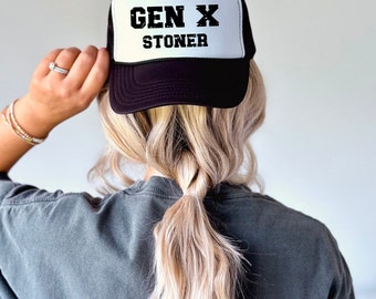 GEX X Stoner Funny Trucker Hat. Summer Hair Trucker Hat. Gen X Baseball Cap. Gift for Him. Gift for Her. Mother's Day Gift.