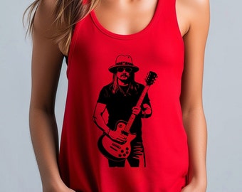 Rock the Country Women's Racerback Tank Top. Summer Concert Shirt. Kid Rock Shirt. Country Music Festival Tank Top. Gift for Her.