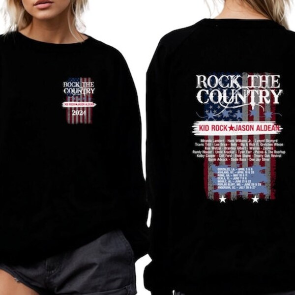 Rock the Country Music Festival Crewneck Sweatshirt. Summer Concert Shirt. Outdoor Concert Hoodie. Gift for Her.