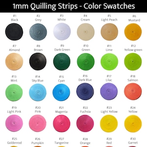 1mm Paper Quilling Strips: 200 Precision-Cut Filigree Craft Supplies