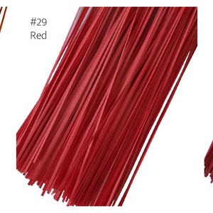1mm paper quilling strips - orange, red and garnet pictured.