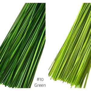 1mm paper quilling strips - dark green, green, lime and yellow-green pictured.